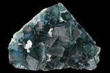 Cubic, Blue-Green Fluorite Crystal Cluster - China #142626-1